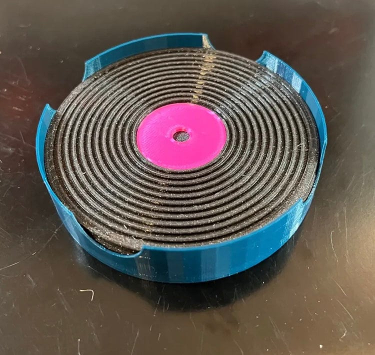 3D Printed Record Coasters: Music Lover Gift