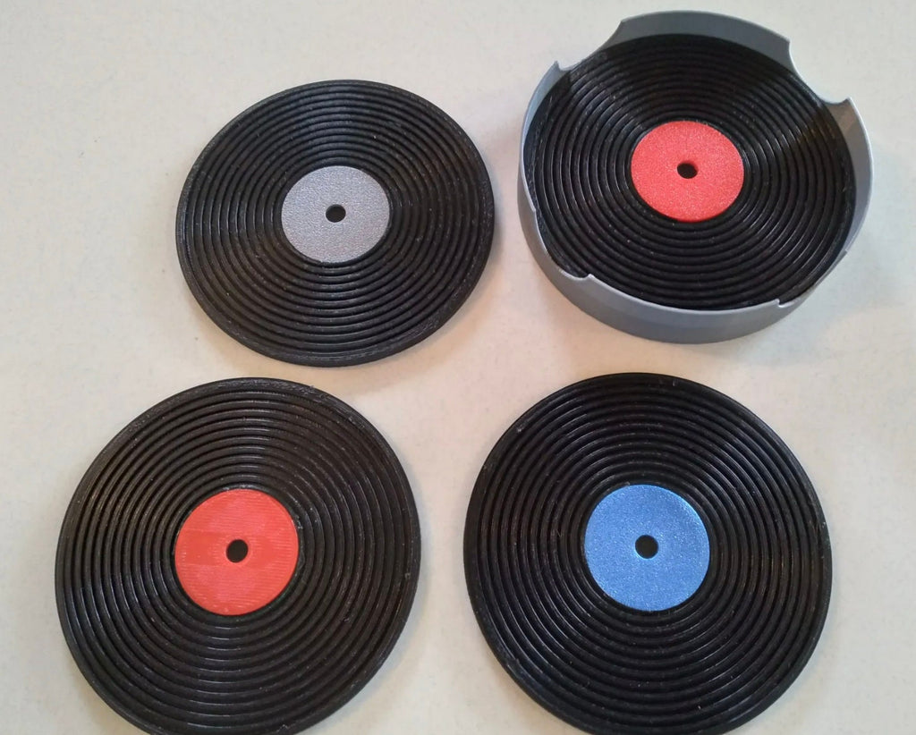 3D Printed Record Coasters: Music Lover Gift