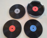 Record Drink Coasters | Music Drink Coaster | 3D Printed | Music Lover | Audiophile | Music Room | Record Player | No Paint Needed-In Color