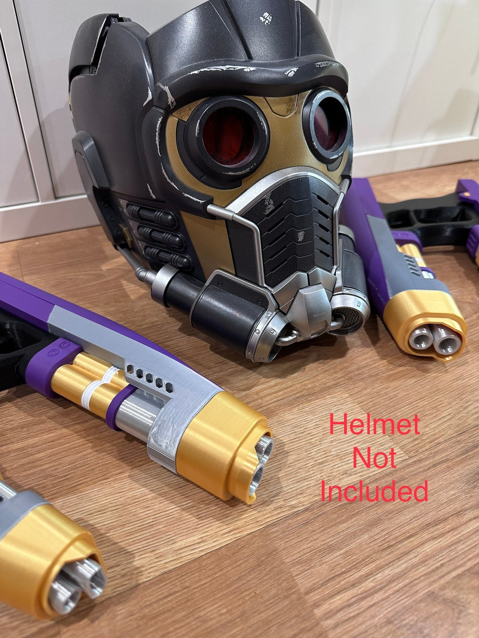 T'Challa/Star Lord's Quad Blasters | What If | 3D Printed | Only Blasters No Helmet | Movie Memorabilia Props | Cosplay Props Costume