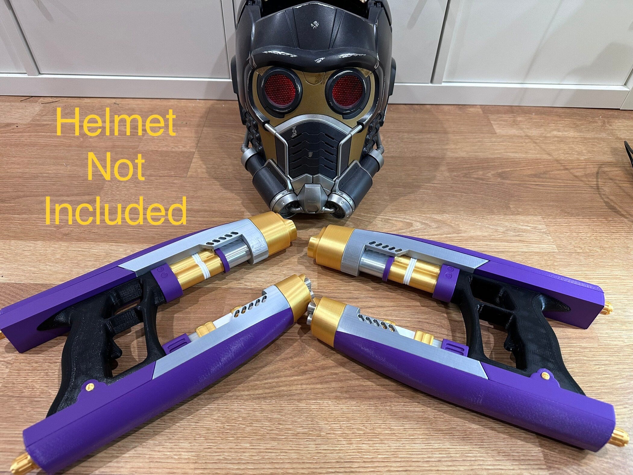 T'Challa/Star Lord's Quad Blasters | What If | 3D Printed | Only Blasters No Helmet | Movie Memorabilia Props | Cosplay Props Costume