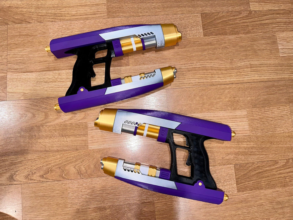 T'Challa/Star Lord's Quad Blasters | What If | 3D Printed | Only Blasters No Helmet | Movie Memorabilia Props | Cosplay Props Costume