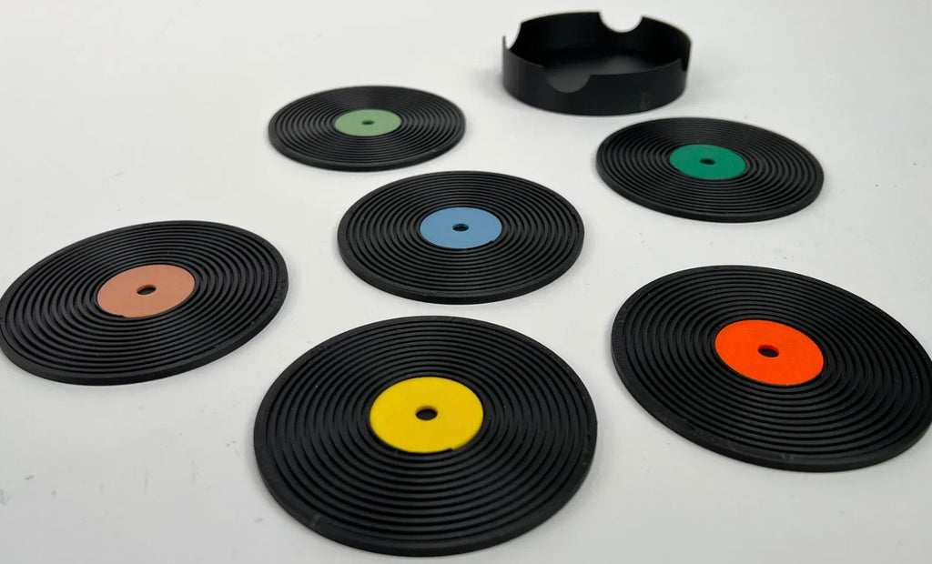 3D Printed Record Coasters: Music Lover Gift