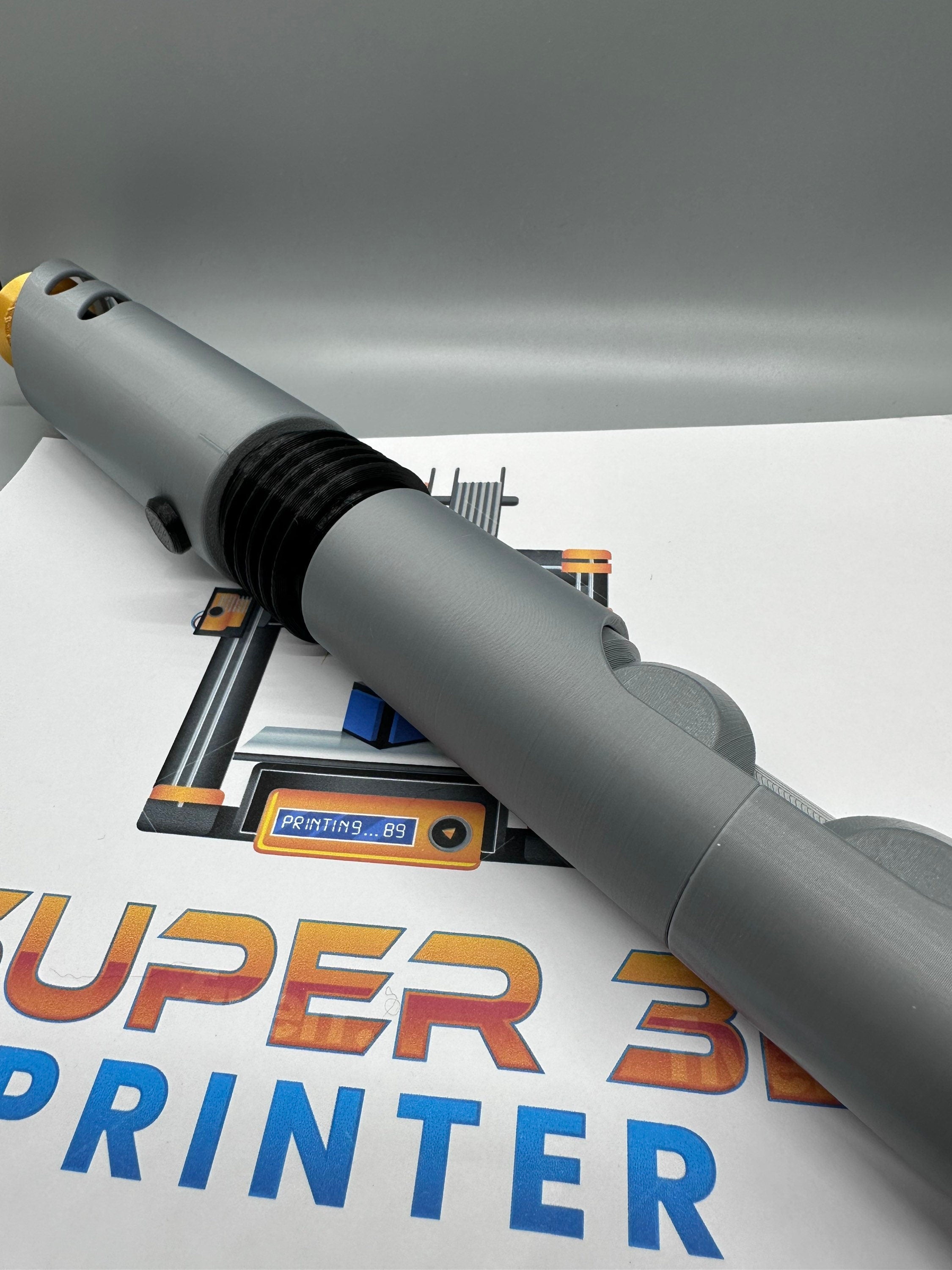Pong Krell's Lightsaber | No Paint Required | 3D Printed | Galaxy's Edge | Clone Wars | Lightsaber Display Mount on Desk or Wall