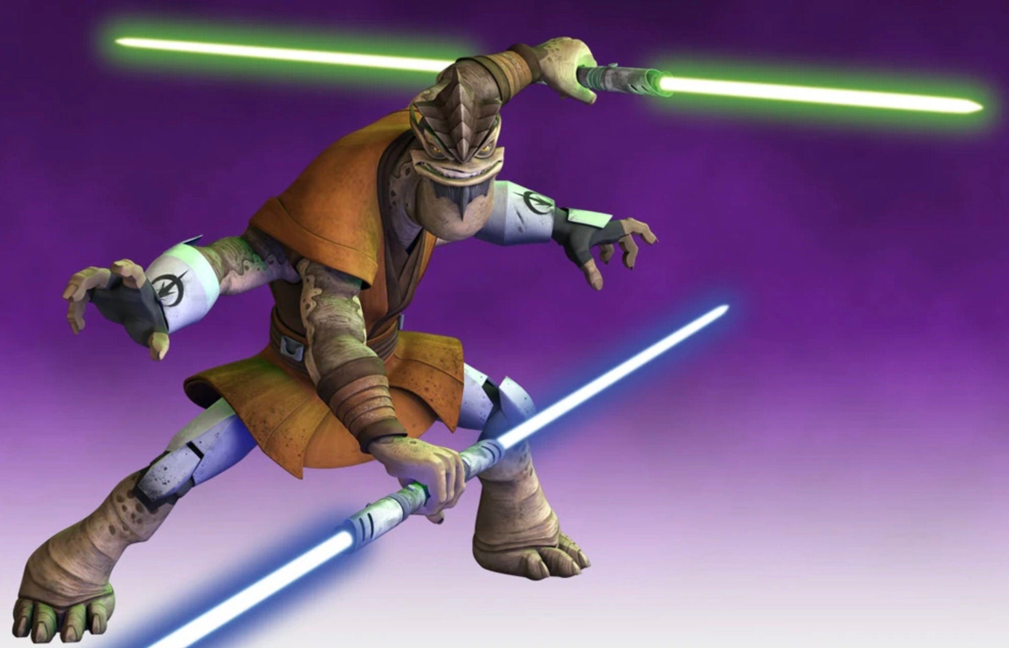 Pong Krell's Lightsaber | No Paint Required | 3D Printed | Galaxy's Edge | Clone Wars | Lightsaber Display Mount on Desk or Wall