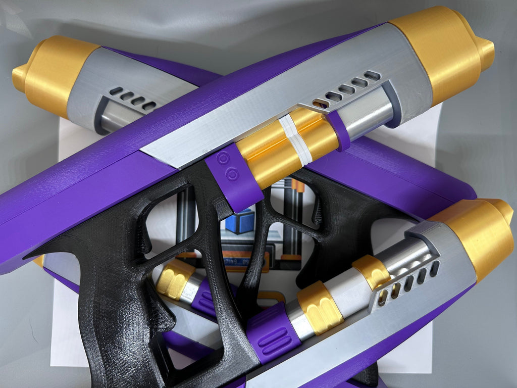 T'Challa/Star Lord's Quad Blasters | What If | 3D Printed | Only Blasters No Helmet | Movie Memorabilia Props | Cosplay Props Costume