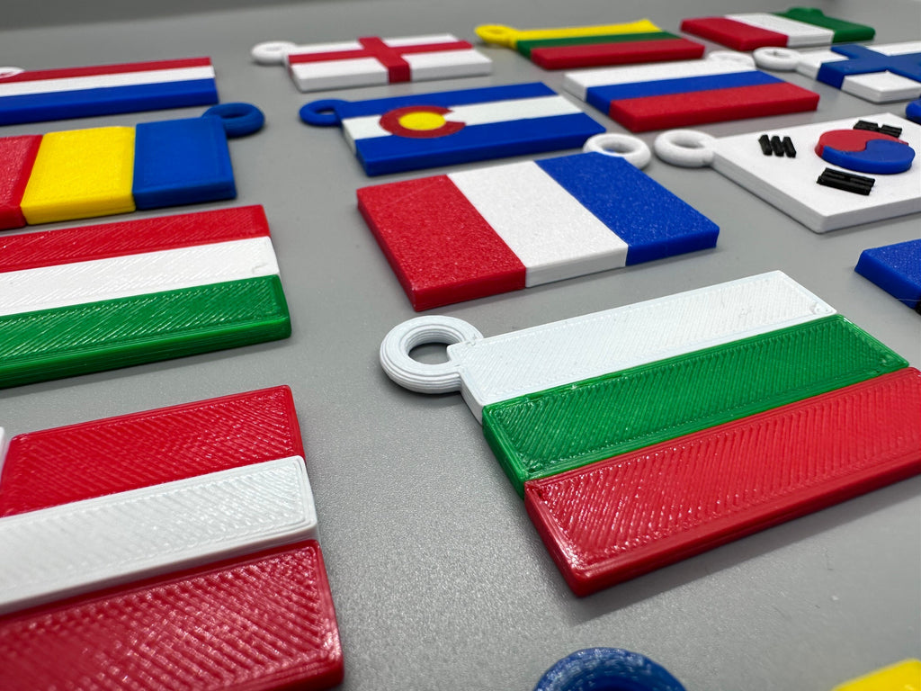 Missionary Country Keychain | 3D Printed | In Color | Word Traveler | Gift, Keepsake, Souvenir, Jewelry