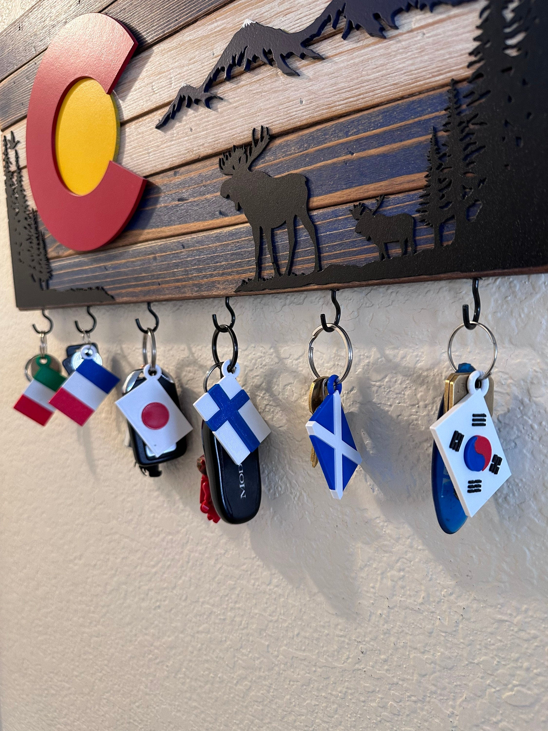 Missionary Country Keychain | 3D Printed | In Color | Word Traveler | Gift, Keepsake, Souvenir, Jewelry