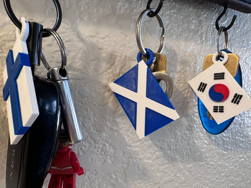 Missionary Country Keychain | 3D Printed | In Color | Word Traveler | Gift, Keepsake, Souvenir, Jewelry