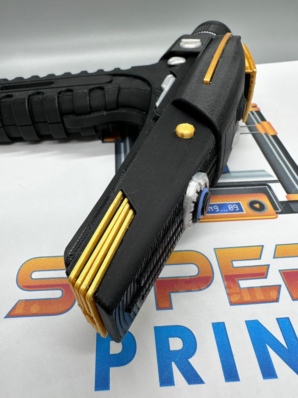 Phaser | Type II | Discovery | Pop-up Display | 3D Printed | In Color | No Assembly Required| TV Memorabilia Props | Cosplay Props | Costume