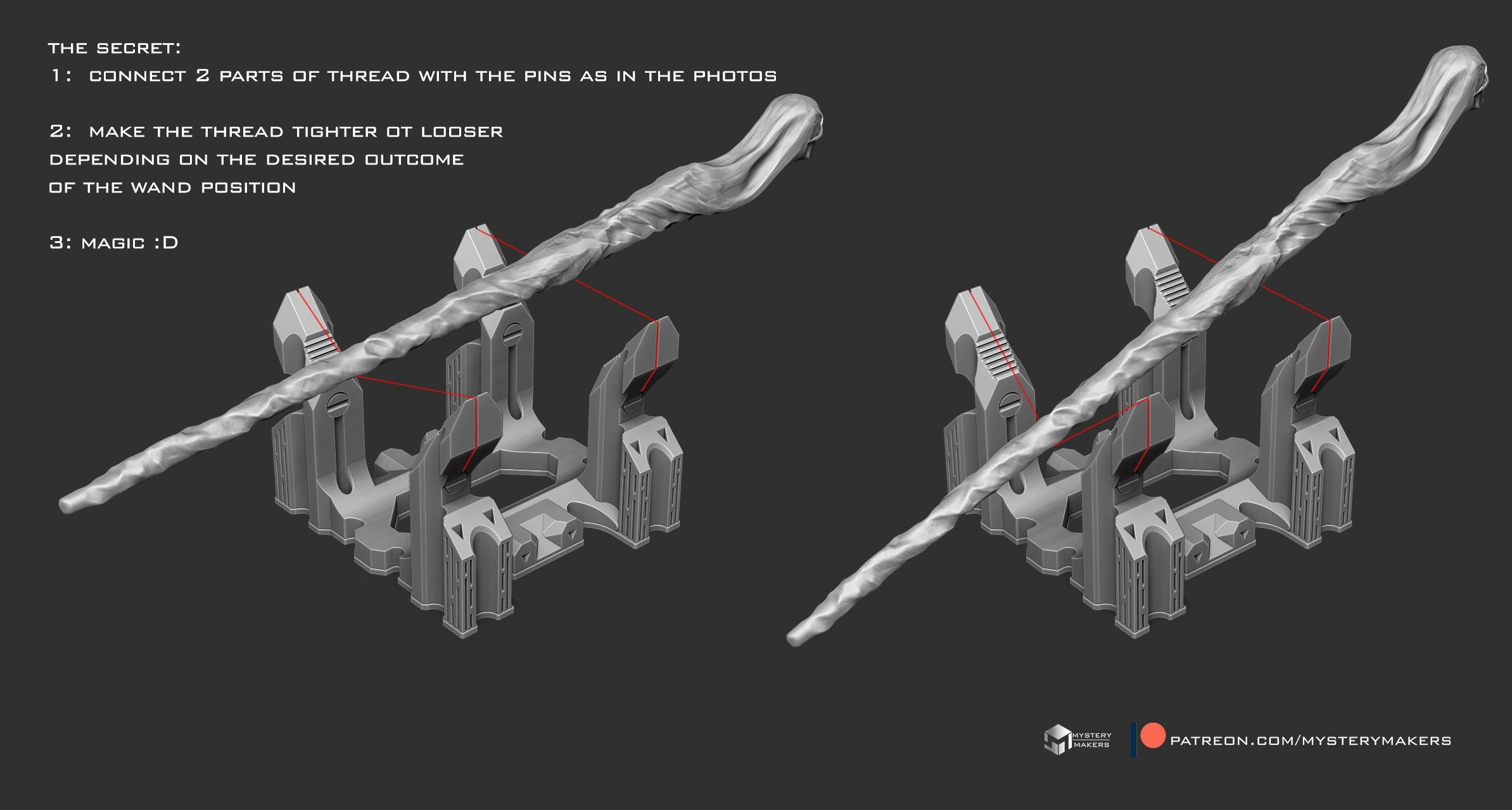 Levitating Wand Holder Display | 3D Printed | Magic | Floating Wand | Uses Real Magic | Wand Not Included