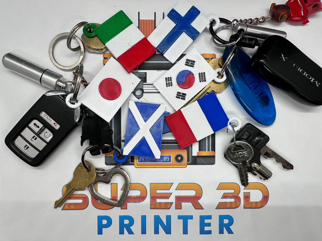 Missionary Country Keychain | 3D Printed | In Color | Word Traveler | Gift, Keepsake, Souvenir, Jewelry