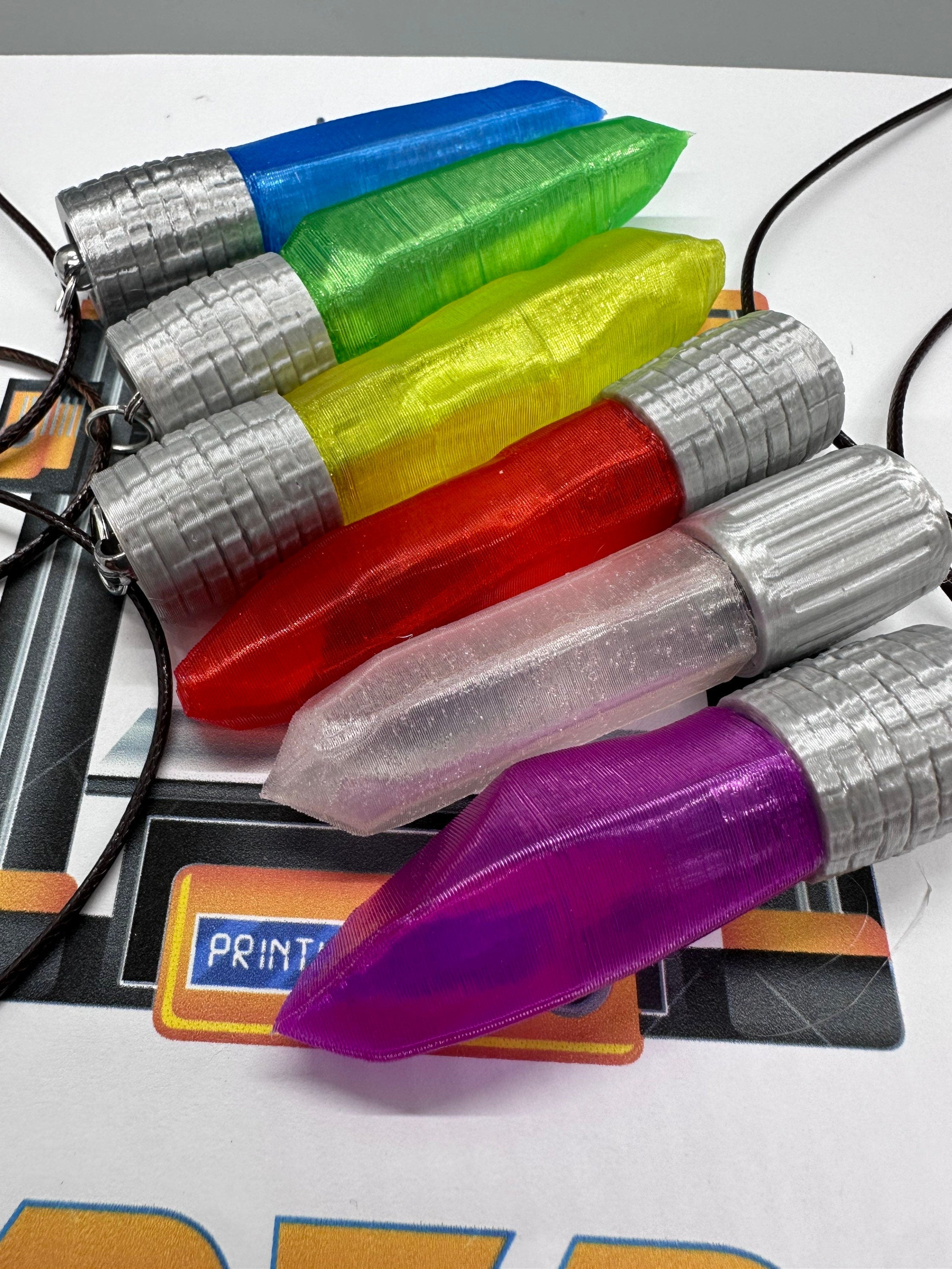 Kyber Crystal Necklace | Lights Up | Multi-Color | 3D Printed | Galaxy's Edge | Clone Wars