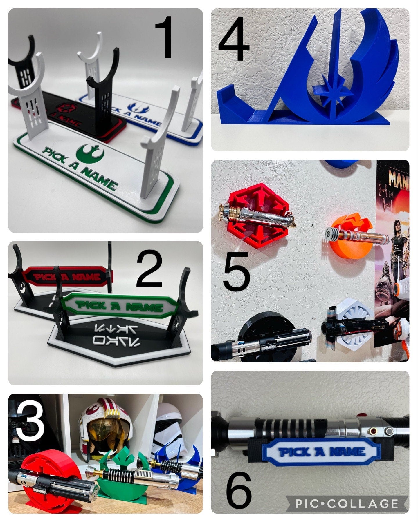 Anakin Skywalker's First Lightsaber | No Paint Required | 3D Printed | Attack of the Clones | Lightsaber Display Mount on Desk or Wall