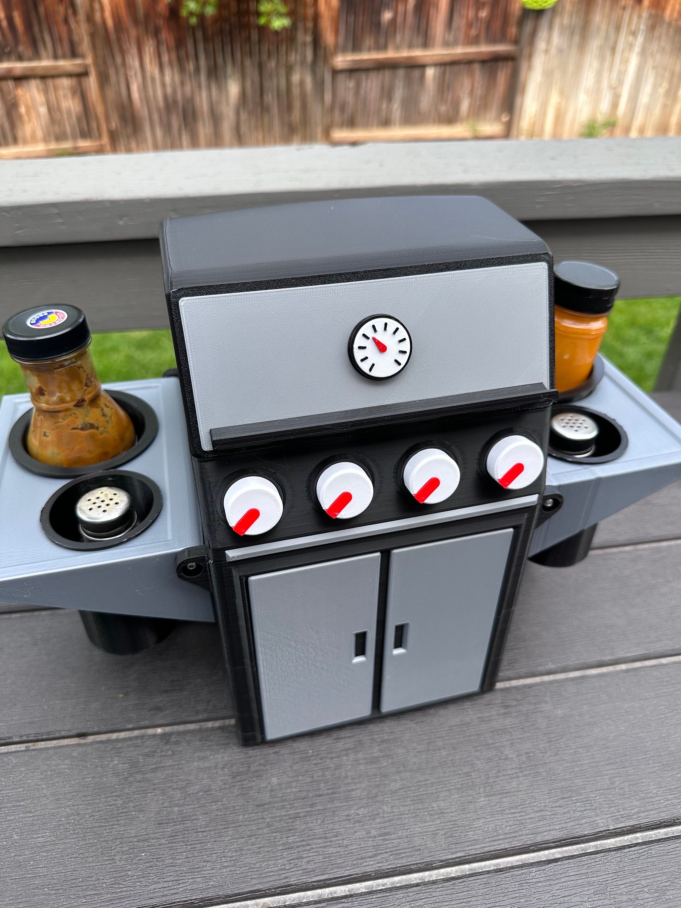 Grill-Inspired BBQ Condiment Holder | Stylish and Functional Accessory for Outdoor Grilling and Dining Experiences | 3D Printed in Color