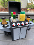 Grill-Inspired BBQ Condiment Holder | Stylish and Functional Accessory for Outdoor Grilling and Dining Experiences | 3D Printed in Color