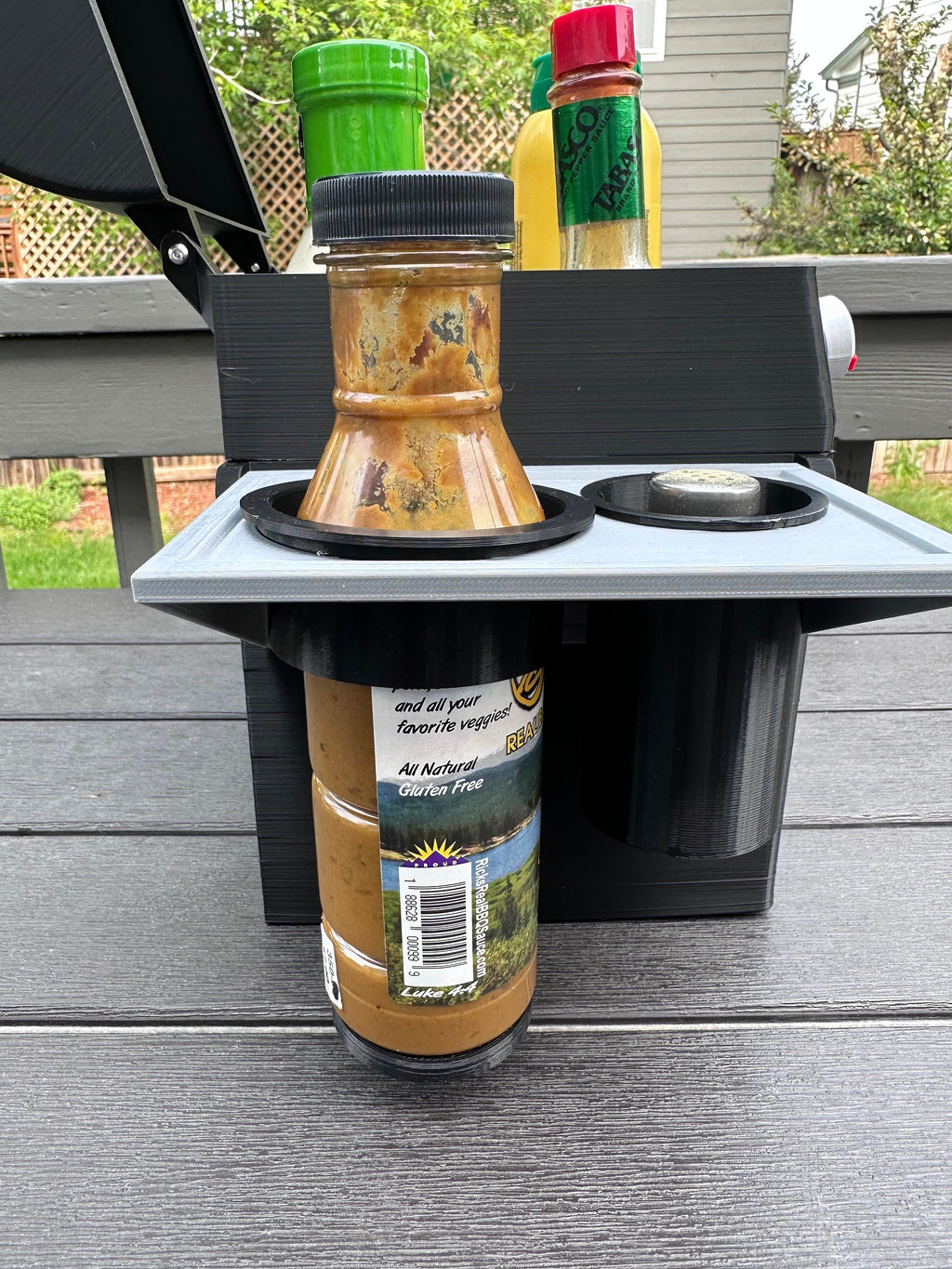 Grill-Inspired BBQ Condiment Holder | Stylish and Functional Accessory for Outdoor Grilling and Dining Experiences | 3D Printed in Color