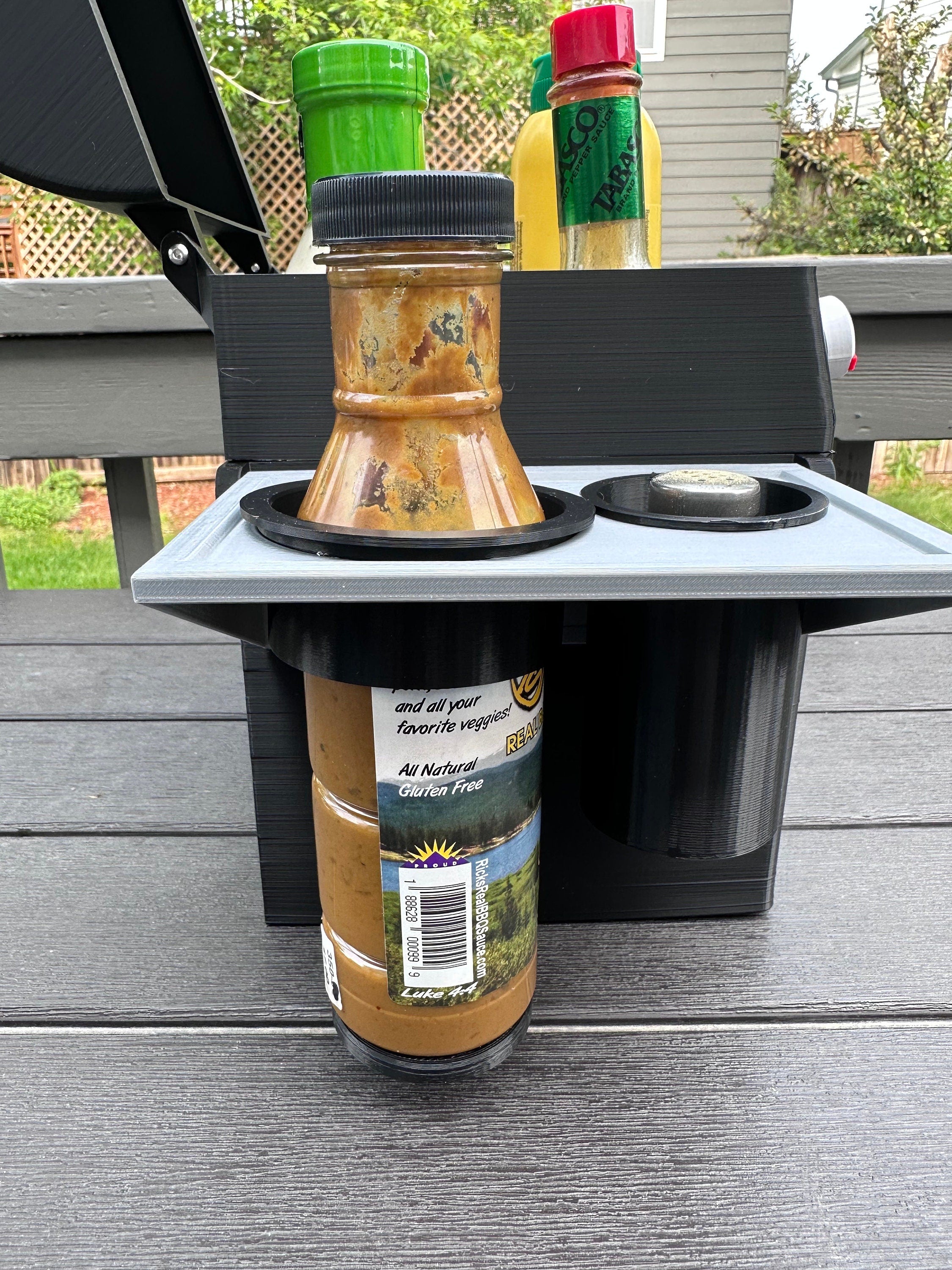 Grill-Inspired BBQ Condiment Holder | Stylish and Functional Accessory for Outdoor Grilling and Dining Experiences | 3D Printed in Color