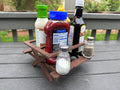 Picnic Table Condiment Holder | Perfect Outdoor Dining Accessory for BBQs, Parties, and Picnics | 3D Printed in Color | Easy Assembly