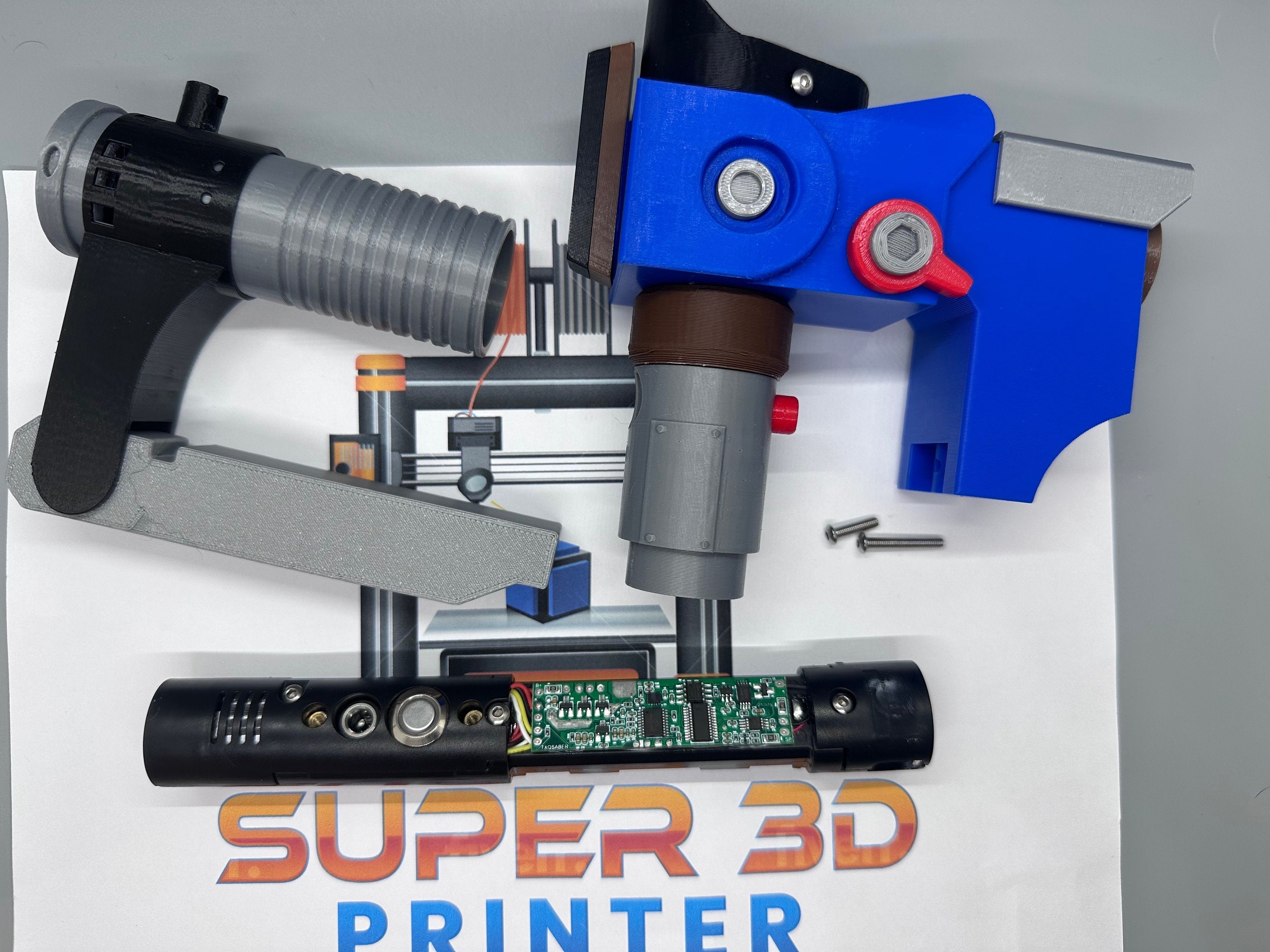 Working Light Up Ezra Bridger's Lightsaber with Sound | No Paint Required | 3D Printed | Rebel Alliance | Lightsaber Display Mount Offered