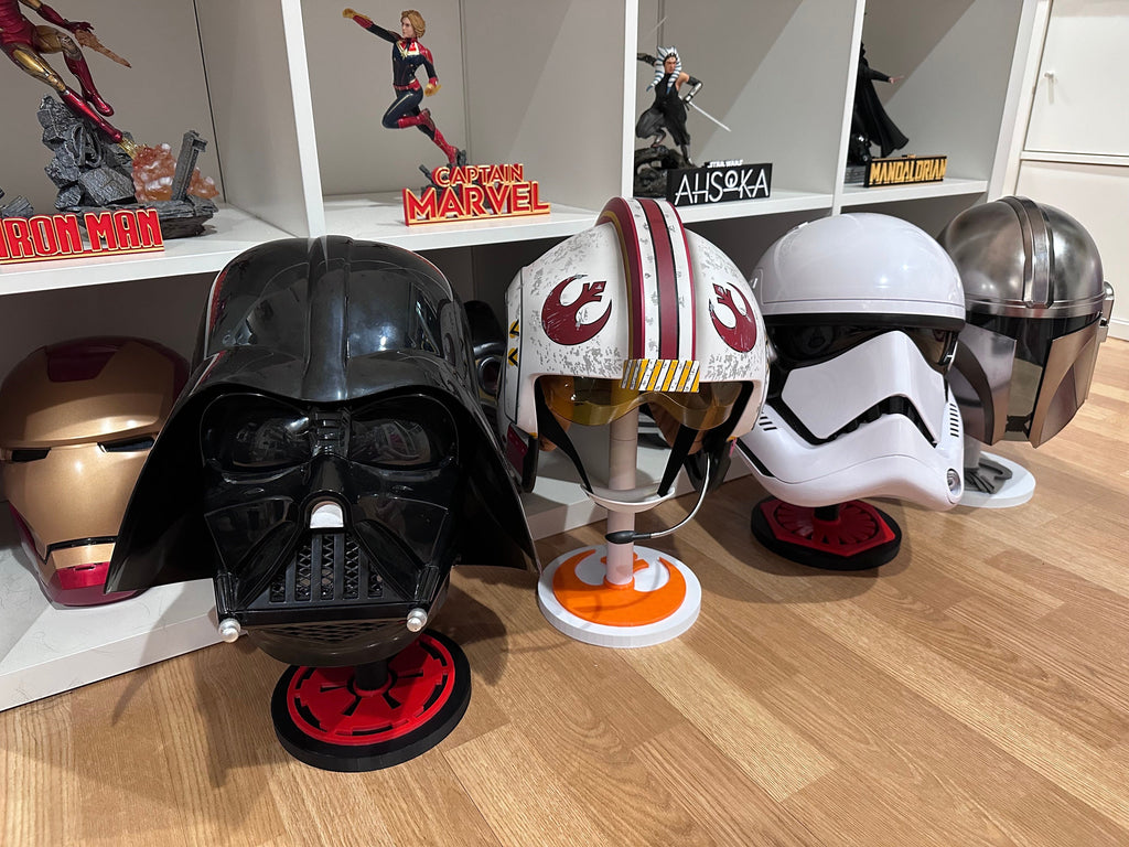 Helmet Mount Holder Display | 3D Printed | Choose Any Color | Black Series | Cosplay | Custom | Fancave