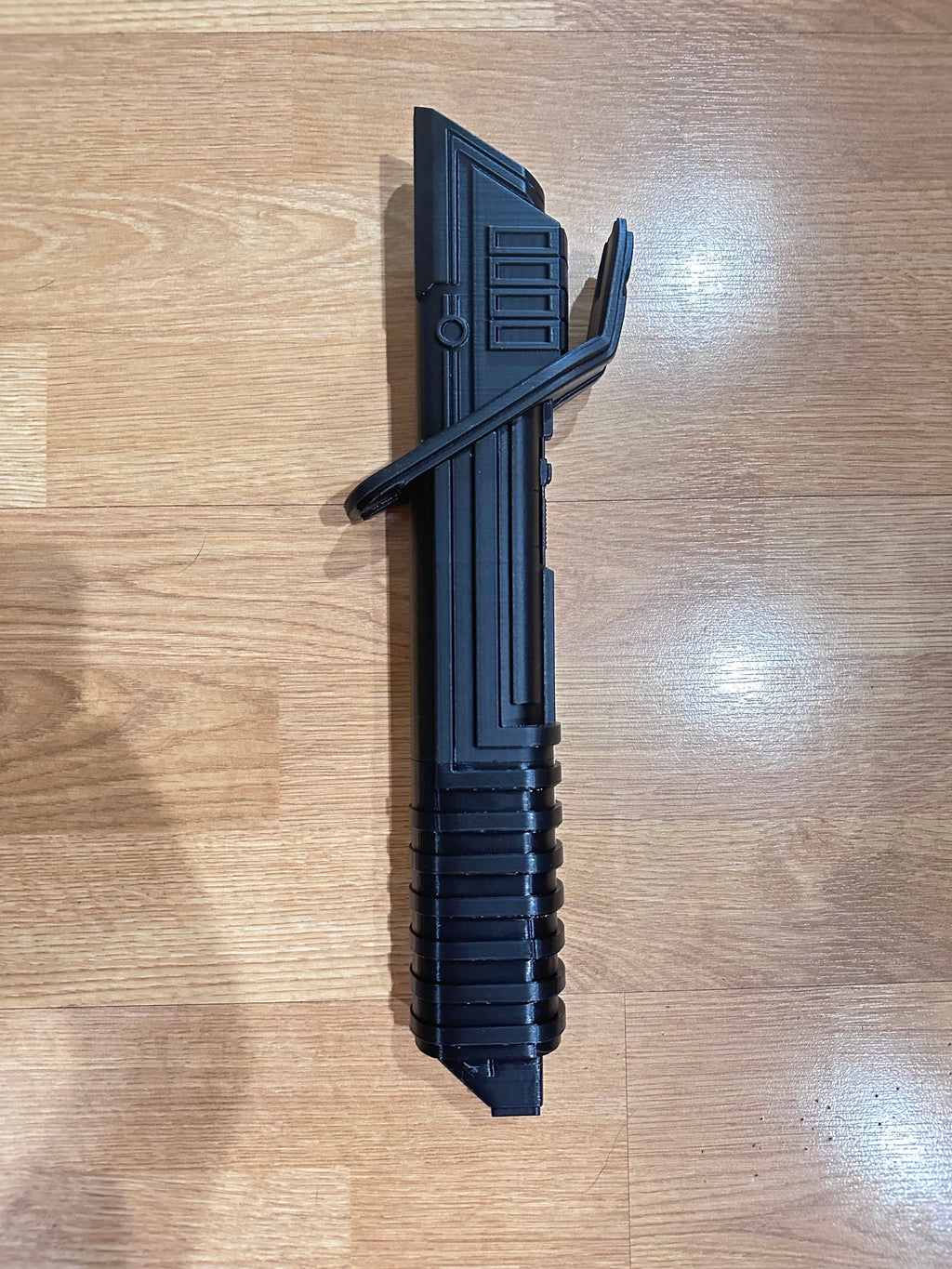 Collapsible Darksaber | No Paint Required | 3D Printed | Galaxy's Edge | Clone Wars | Lightsaber Display Mount on Desk or Wall