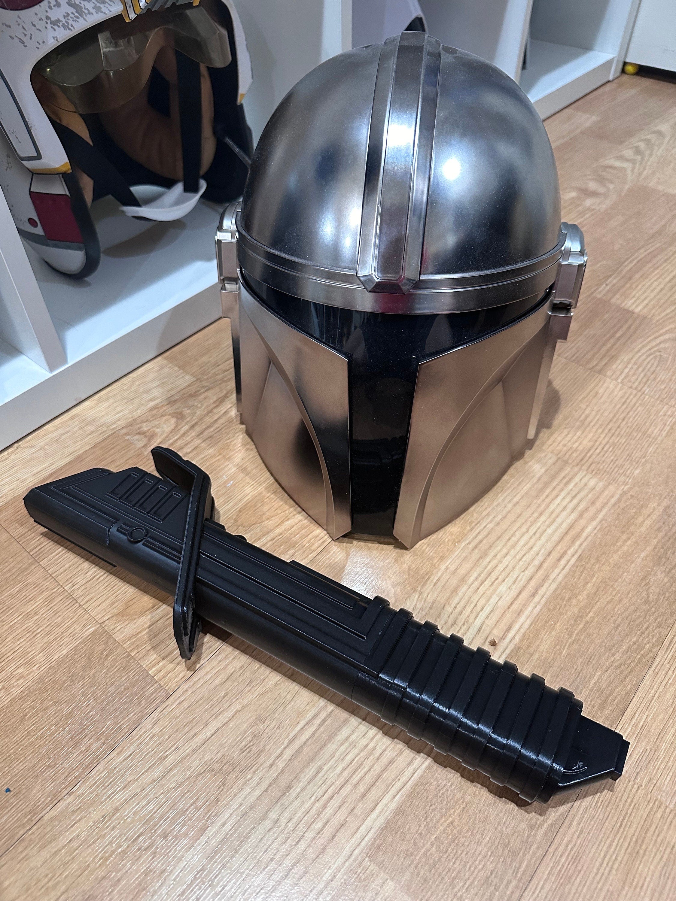 Collapsible Darksaber | No Paint Required | 3D Printed | Galaxy's Edge | Clone Wars | Lightsaber Display Mount on Desk or Wall