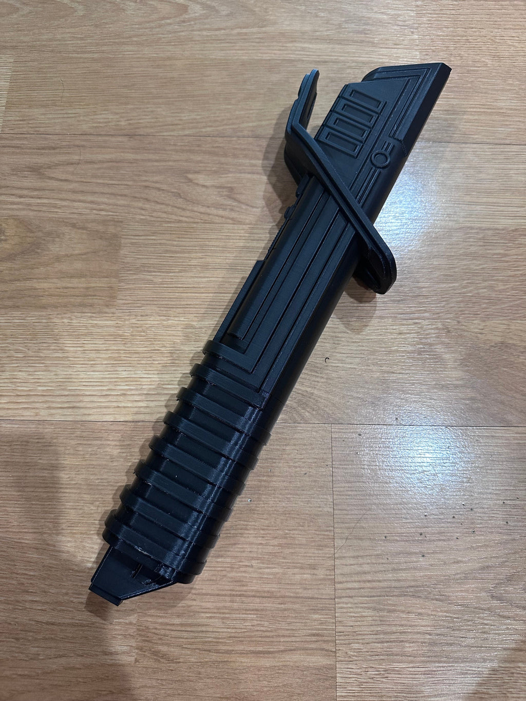 Collapsible Darksaber | No Paint Required | 3D Printed | Galaxy's Edge | Clone Wars | Lightsaber Display Mount on Desk or Wall