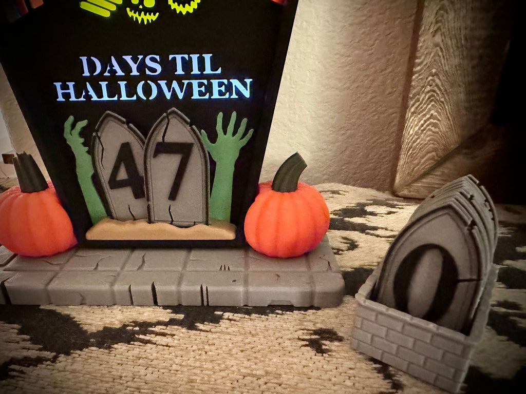 Halloween Countdown | 3D Printed | Spooktacular Decor for a Hauntingly Good Time | Halloween Decor | Days Until Halloween | Haunted House