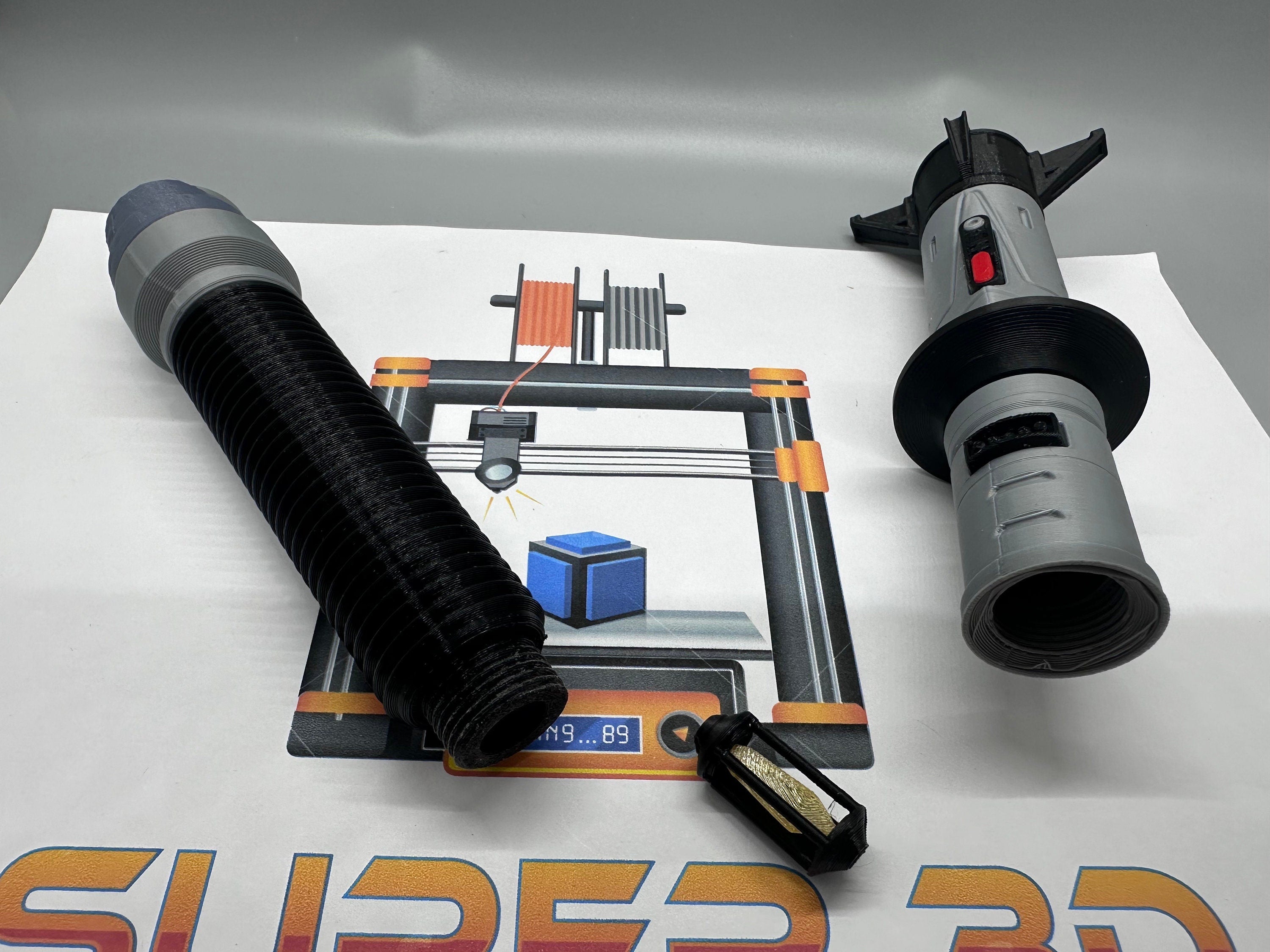 Baylan Skoll’s Lightsaber | Ahsoka | No Paint Required | 3D Printed | Galaxy's Edge | Clone Wars | Lightsaber Display Mount on Desk or Wall