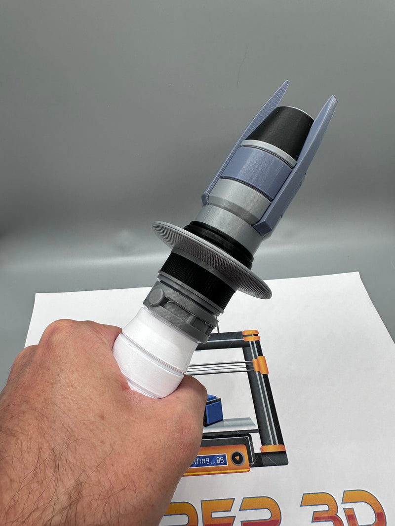 Shin Hati Lightsaber | Modular Design Screws Together Ahsoka | No Paint Required | 3D Printed | Lightsaber Display Mount on Desk or Wall