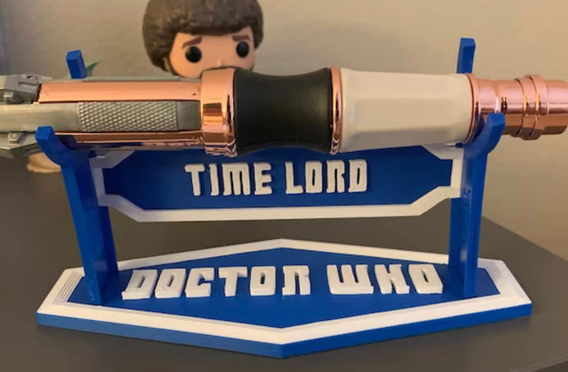 Sonic Screwdriver | Holder Display | 3D Printed | David Tennet | Matt Smith | Ncuti Gatwa | Jodie Whittaker | Peter Capaldi | Prop Display