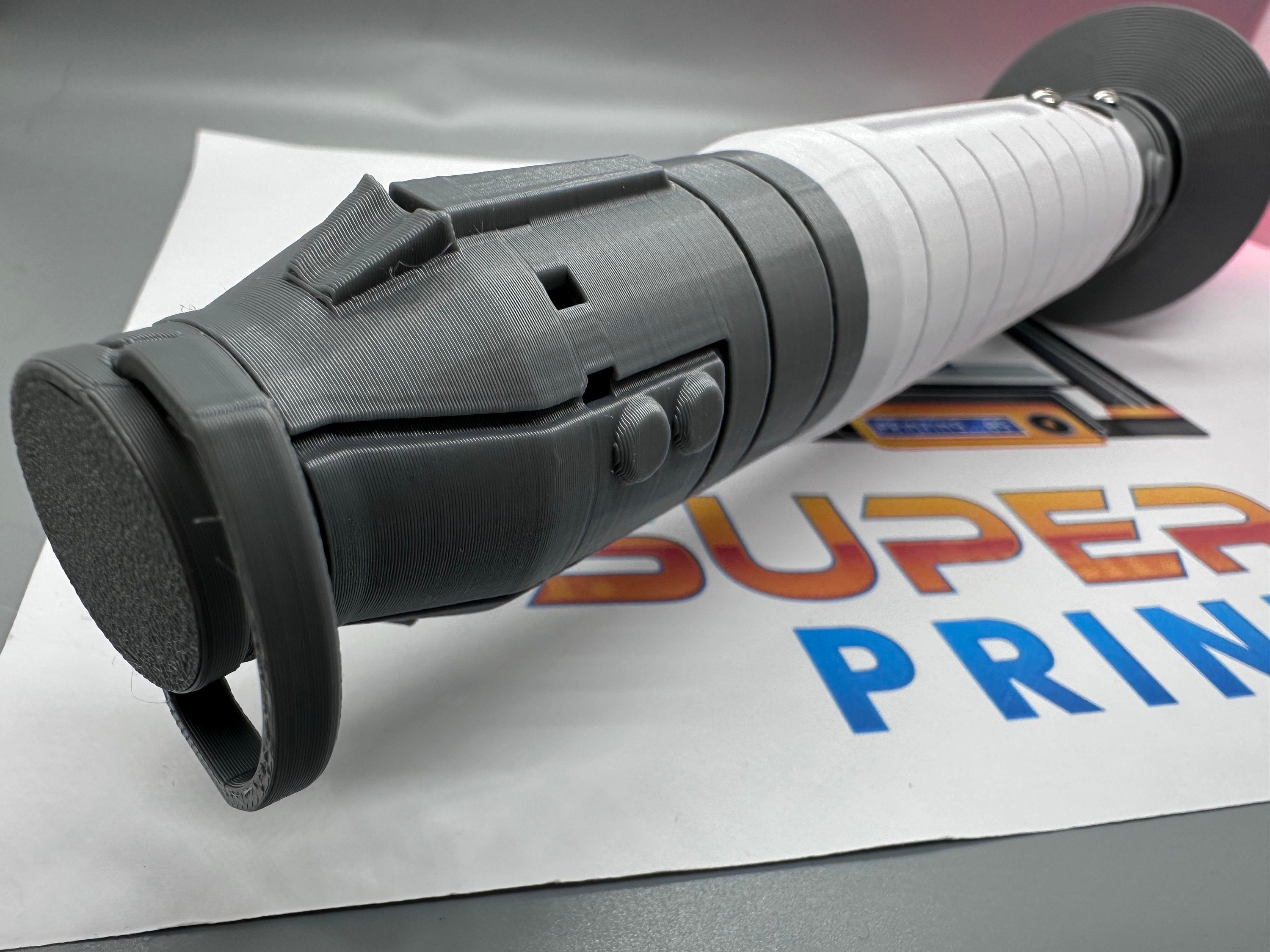 Shin Hati Lightsaber | Working Light Up with Sound | Functional | No Paint Required | 3D Printed | Ahsoka | Lightsaber Display Mount