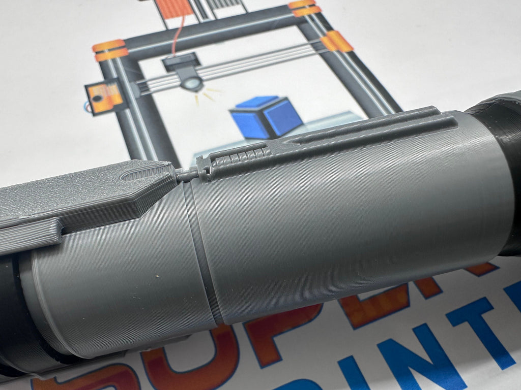 Ezra Bridger’s 3rd Lightsaber | No Paint Required | 3D Printed | Rebels | Sabine | Ahsoka | Lightsaber Display Mount on Desk or Wall