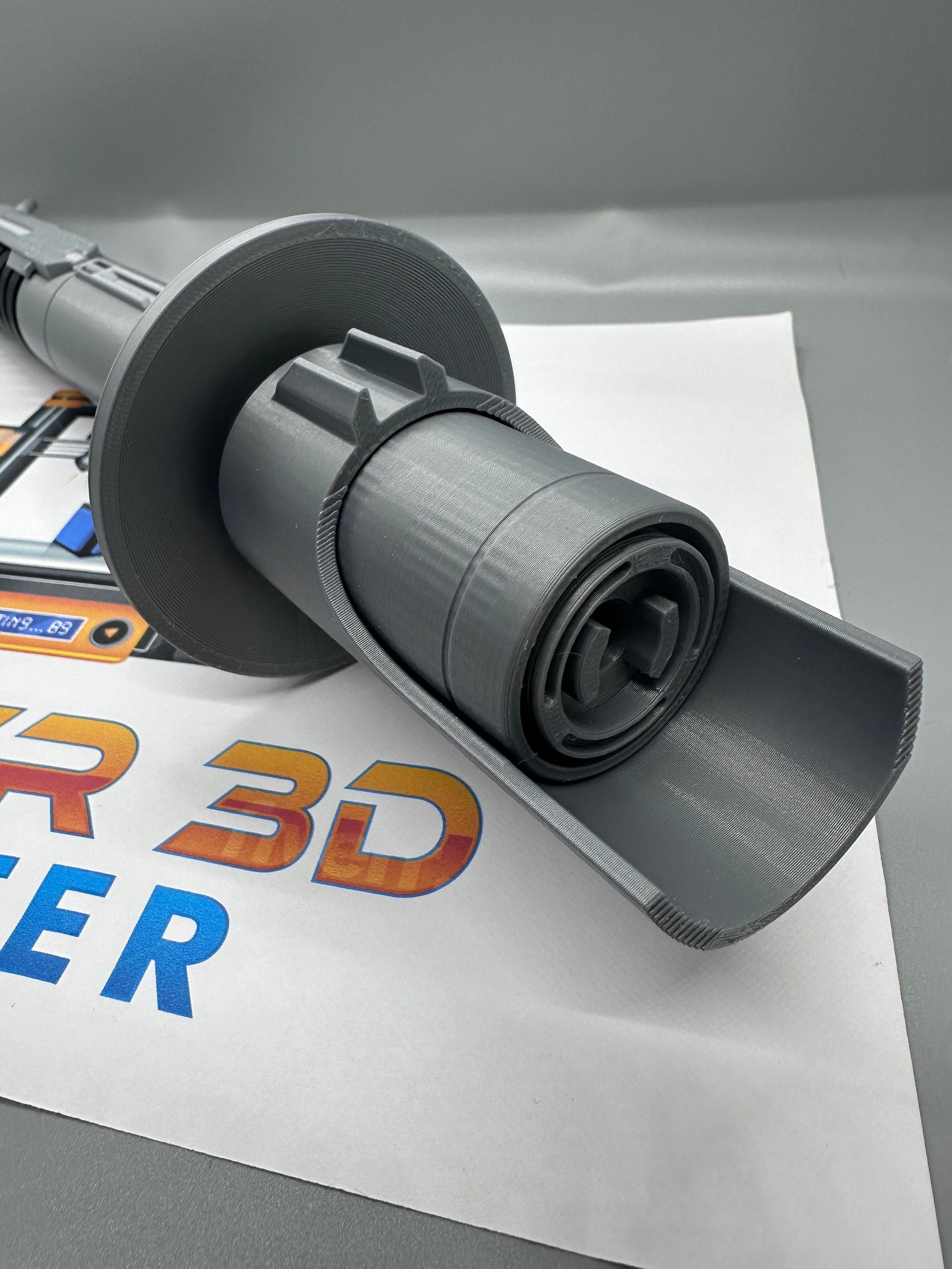 Ezra Bridger’s 3rd Lightsaber | No Paint Required | 3D Printed | Rebels | Sabine | Ahsoka | Lightsaber Display Mount on Desk or Wall