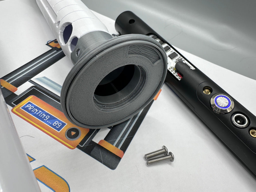 Shin Hati Lightsaber | Working Light Up with Sound | Functional | No Paint Required | 3D Printed | Ahsoka | Lightsaber Display Mount