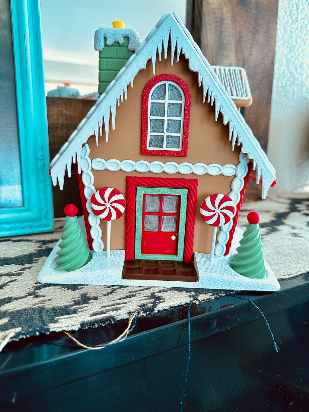 3D Printed Gingerbread House Kit or Completed | No Paint Required | Effortless Holiday Charm!
