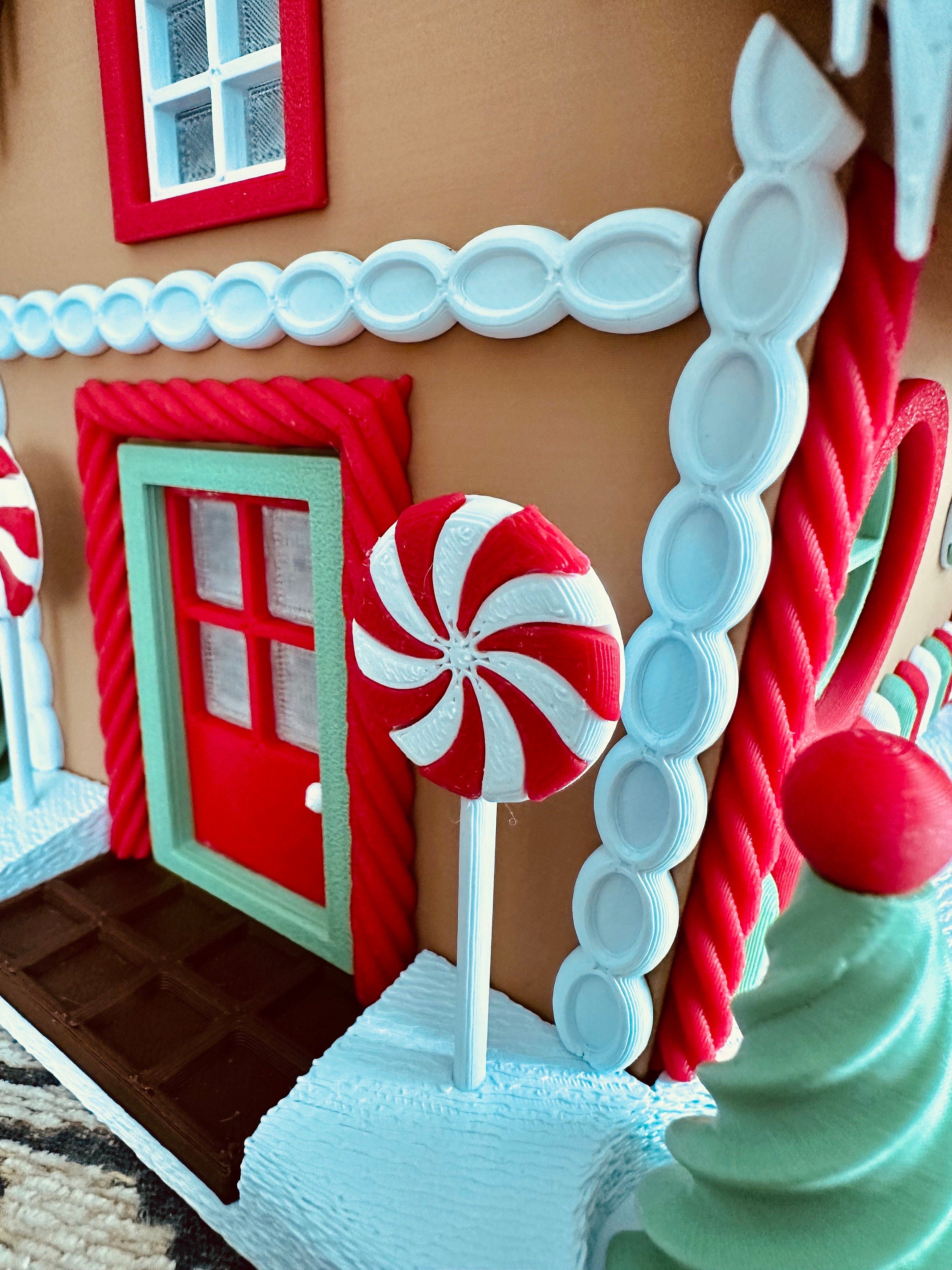 3D Printed Gingerbread House Kit or Completed | No Paint Required | Effortless Holiday Charm!