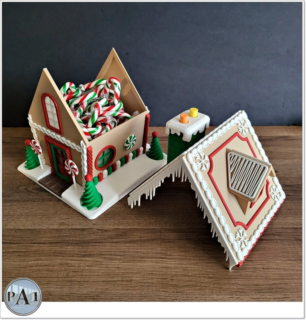 3D Printed Gingerbread House Kit or Completed | No Paint Required | Effortless Holiday Charm!