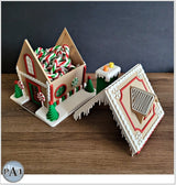 3D Printed Gingerbread House Kit or Completed | No Paint Required | Effortless Holiday Charm!
