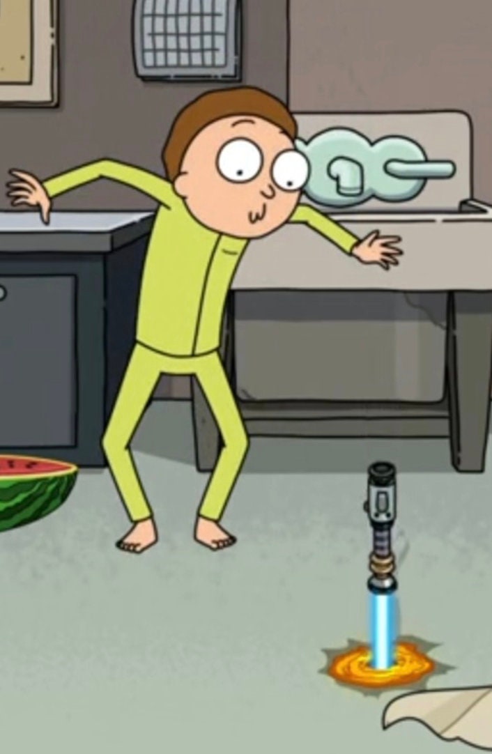 Rick and Morty's Lightsabers from Rick and Morty | In Color | Sound and Lights | 3D Printed | Lamp | Actual Electronic Lightsaber Lamp