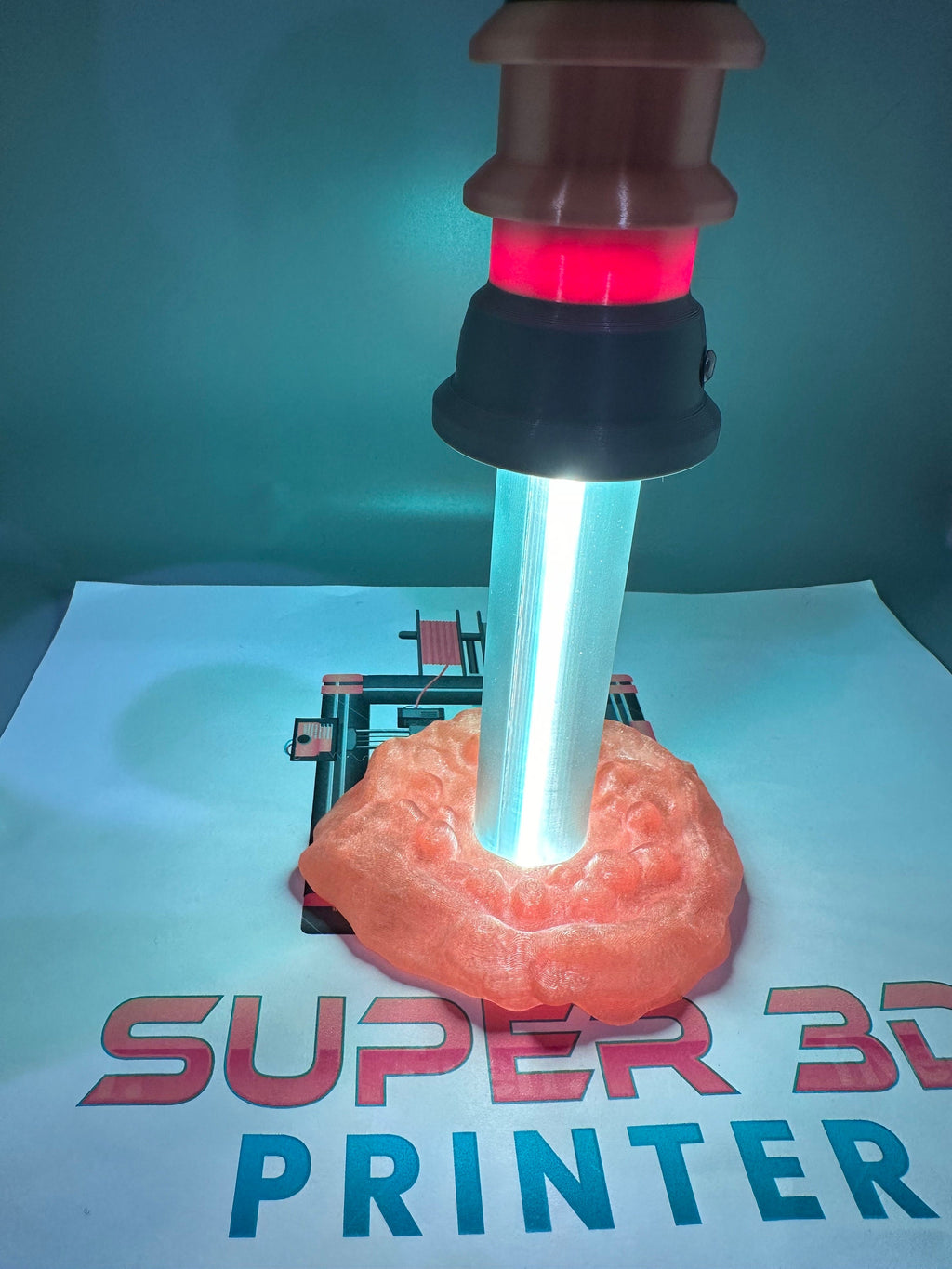 Rick and Morty's Lightsabers from Rick and Morty | In Color | Sound and Lights | 3D Printed | Lamp | Actual Electronic Lightsaber Lamp