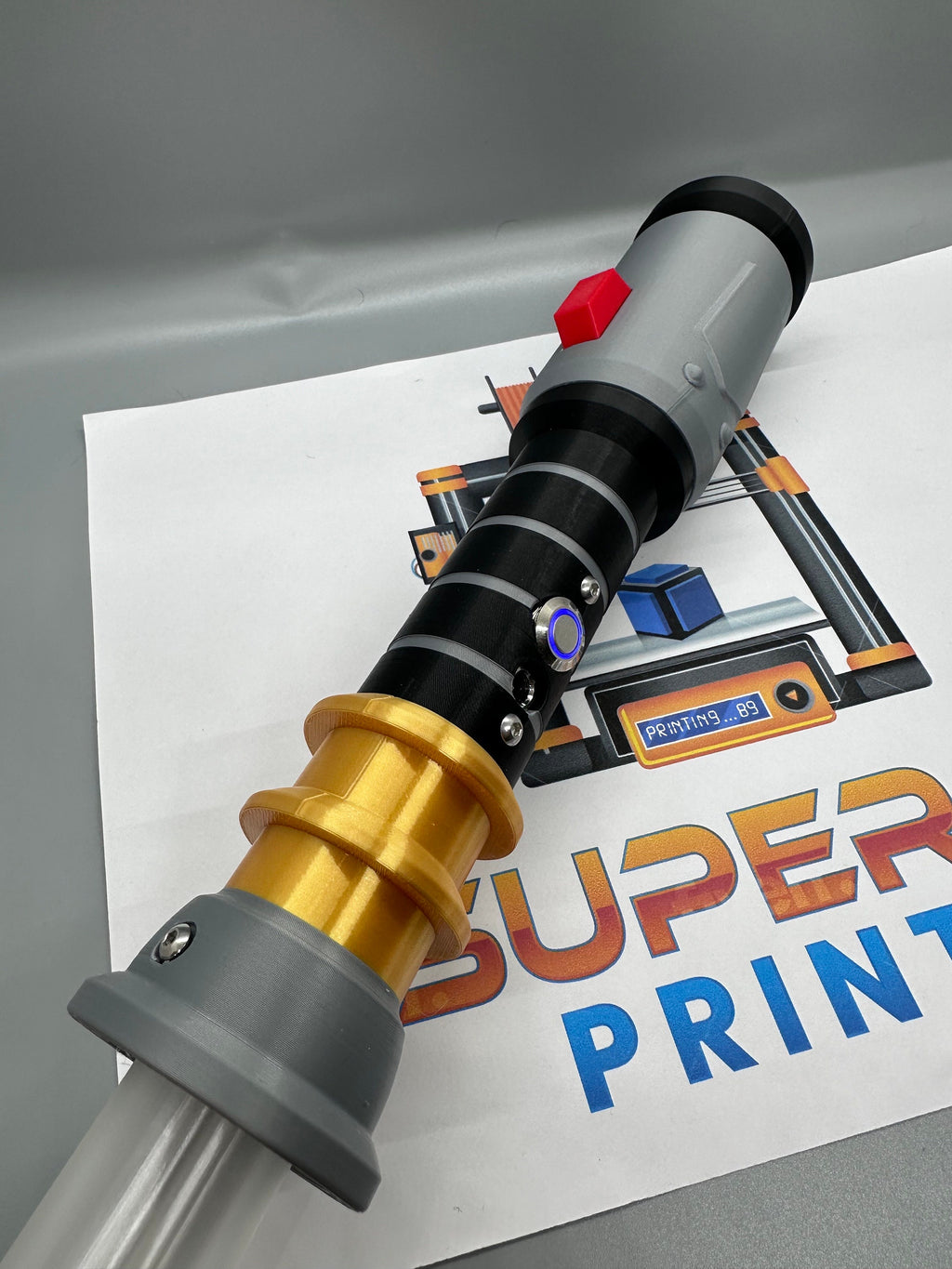 Rick and Morty's Lightsabers from Rick and Morty | In Color | Sound and Lights | 3D Printed | Lamp | Actual Electronic Lightsaber Lamp