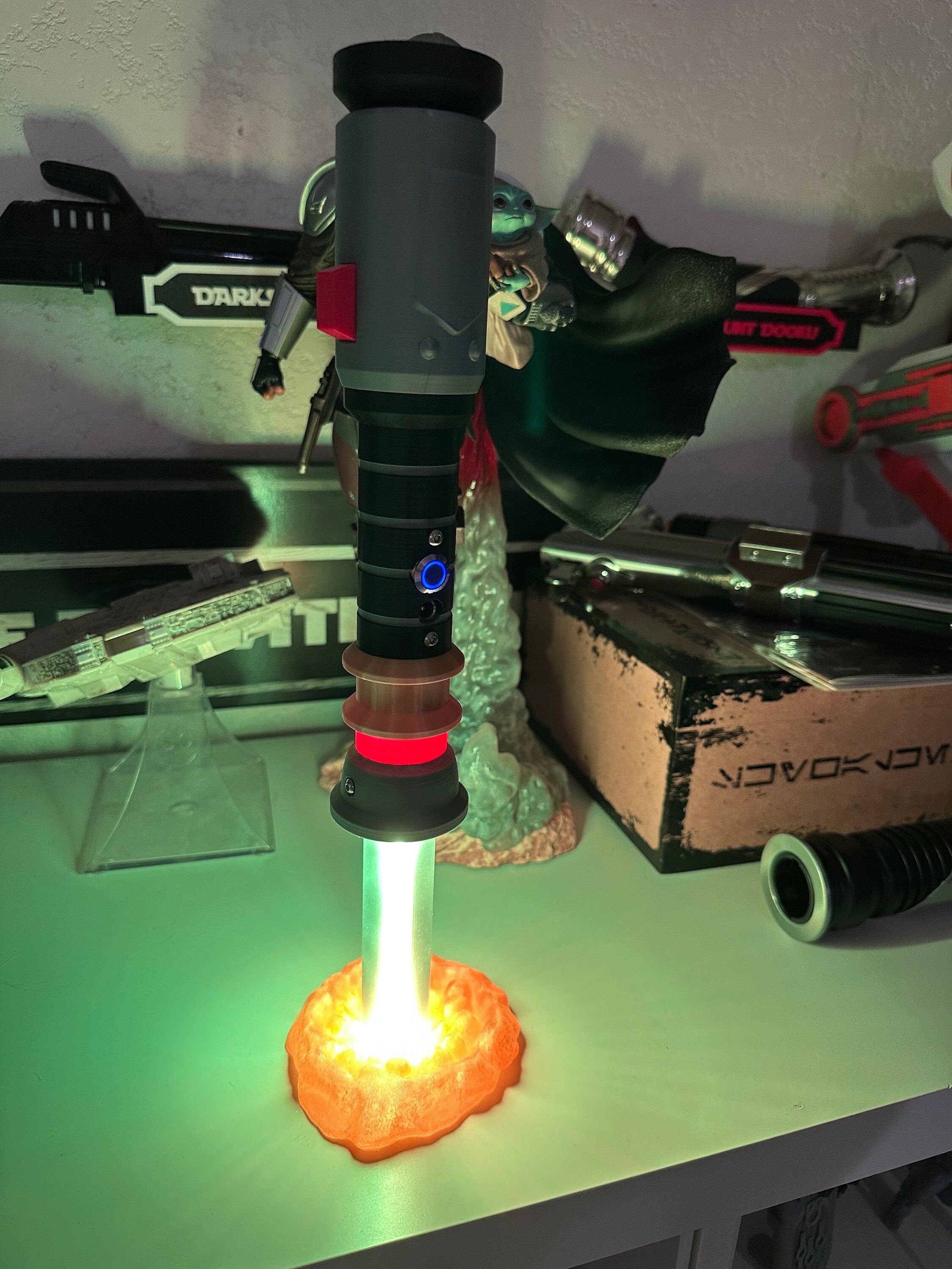 Rick and Morty's Lightsabers from Rick and Morty | In Color | Sound and Lights | 3D Printed | Lamp | Actual Electronic Lightsaber Lamp