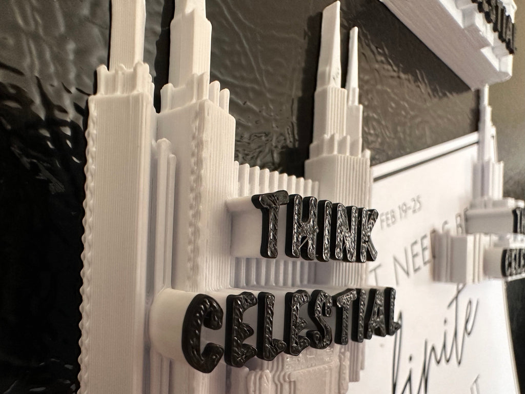 Think Celestial Temple Magnets | 3D Printed-CONTACT ME For Large Orders-Perfect Primary Relief Society Gift-Refrigerator-LDS Mormon Temple