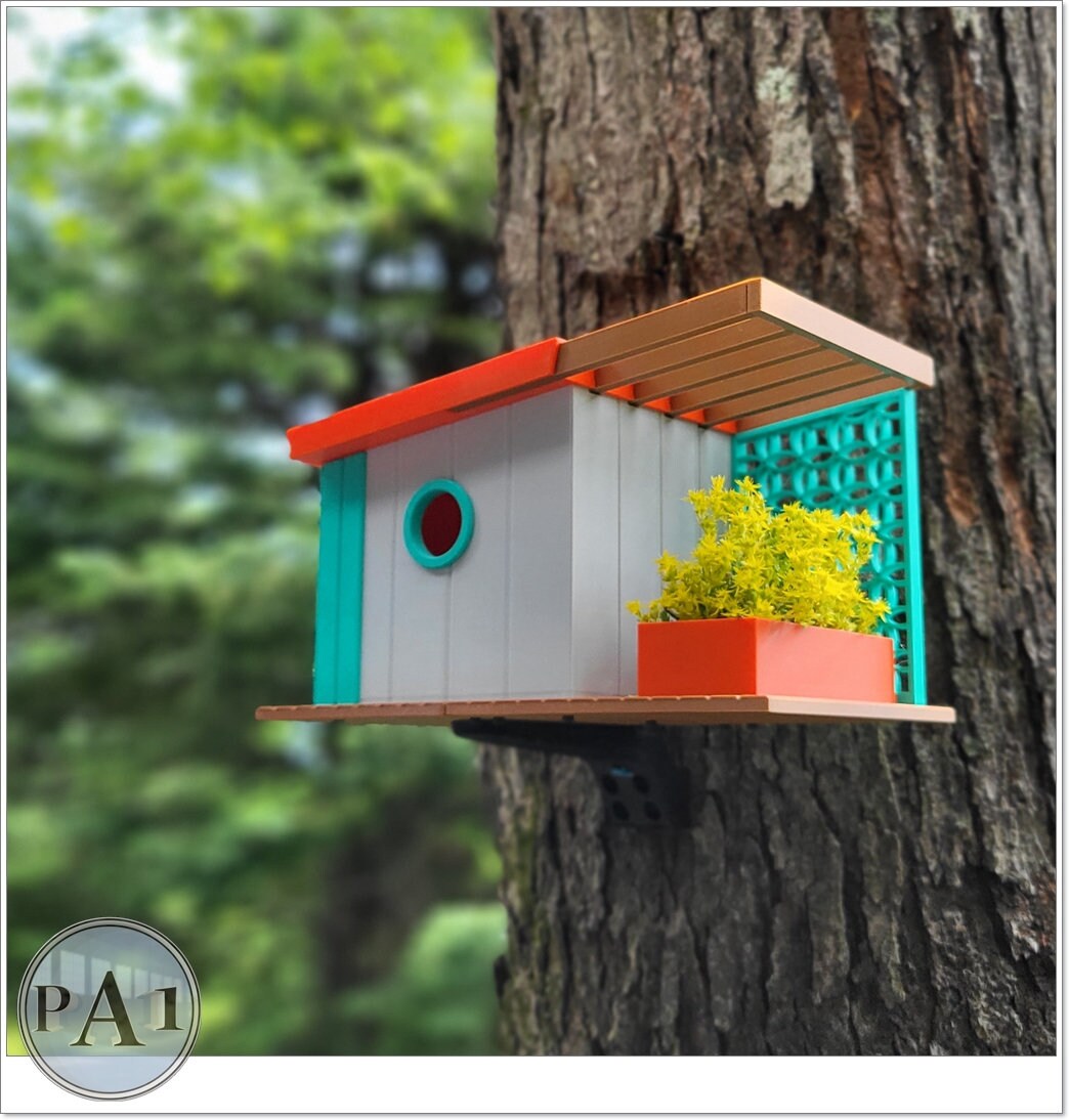 Bird House | Mid Century Modern v2 | 3D Printed