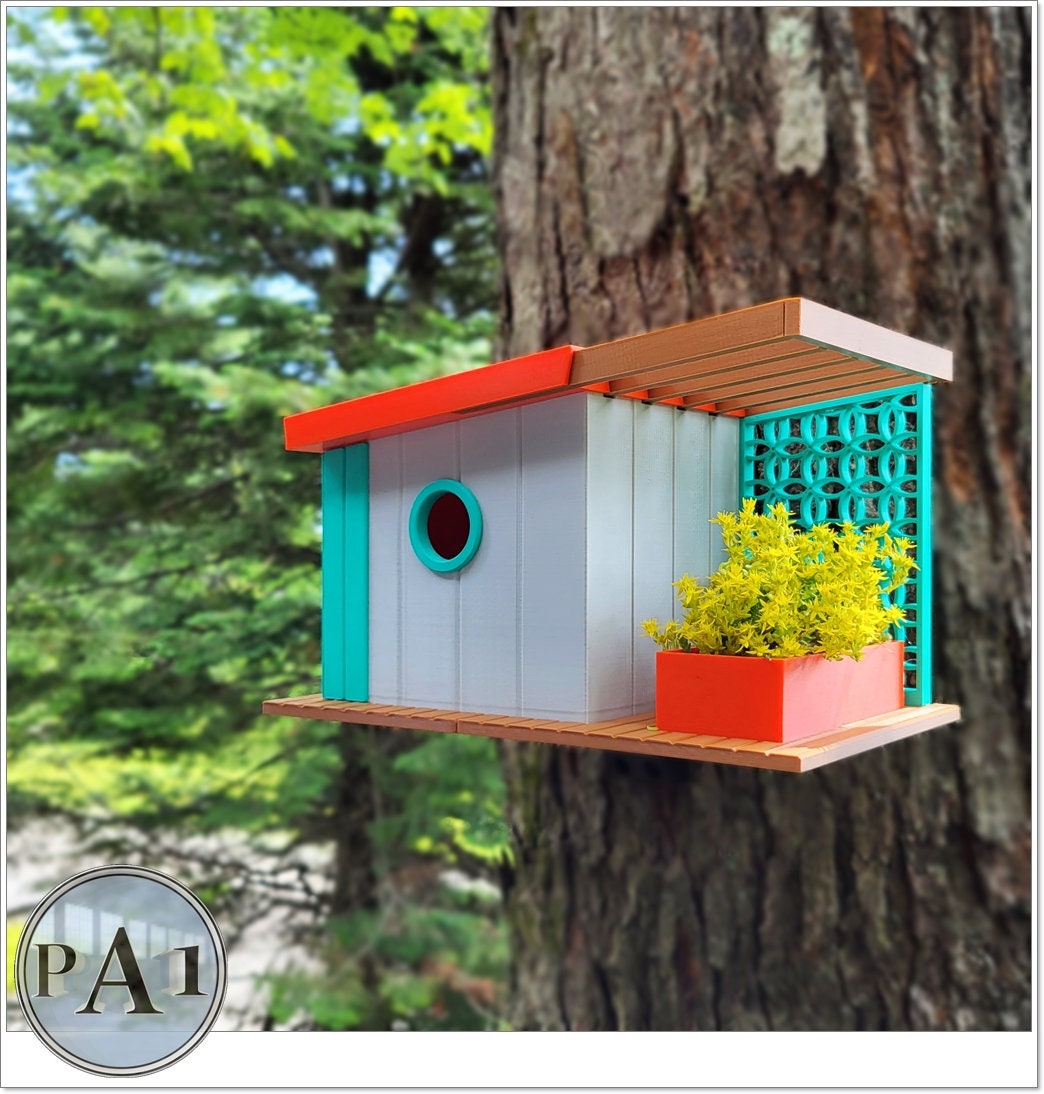 Bird House | Mid Century Modern v2 | 3D Printed