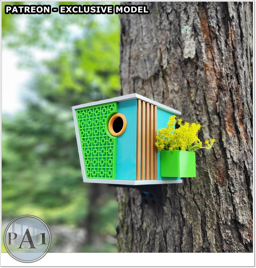 Bird House | Mid Century Modern | 3D Printed