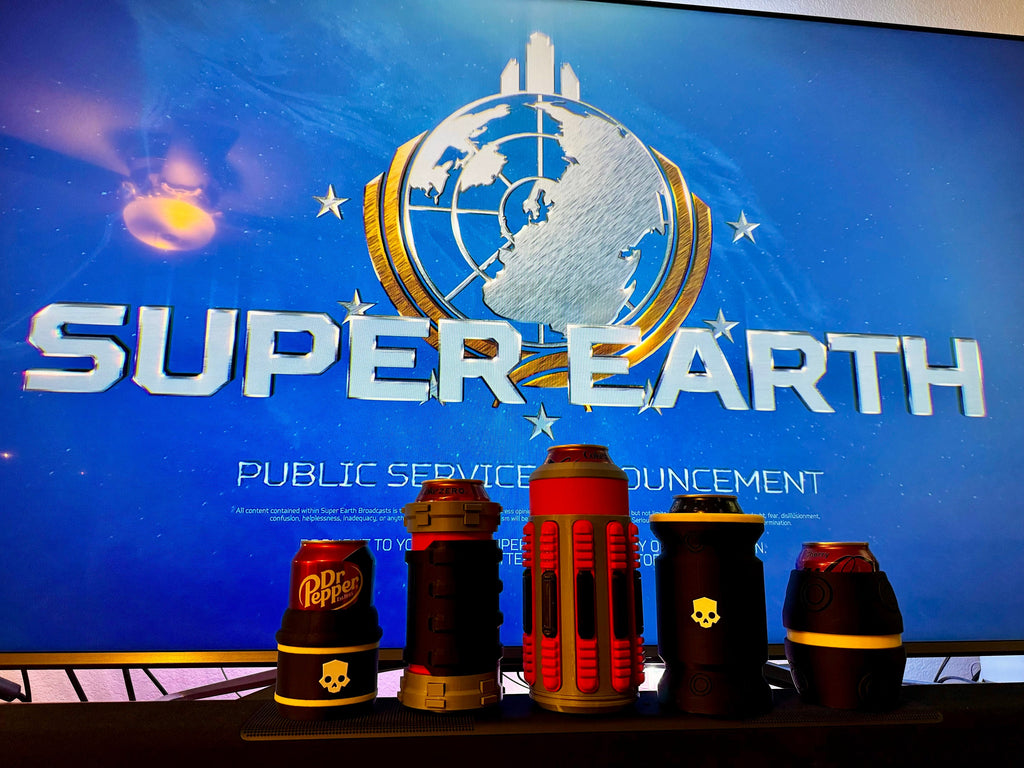 Helldivers 2 Can Sleeve Sweet Liber-Tea | Toy Video Game Replica | Not Real Working | 3D Printed | In Color | Non Functional | For Democracy