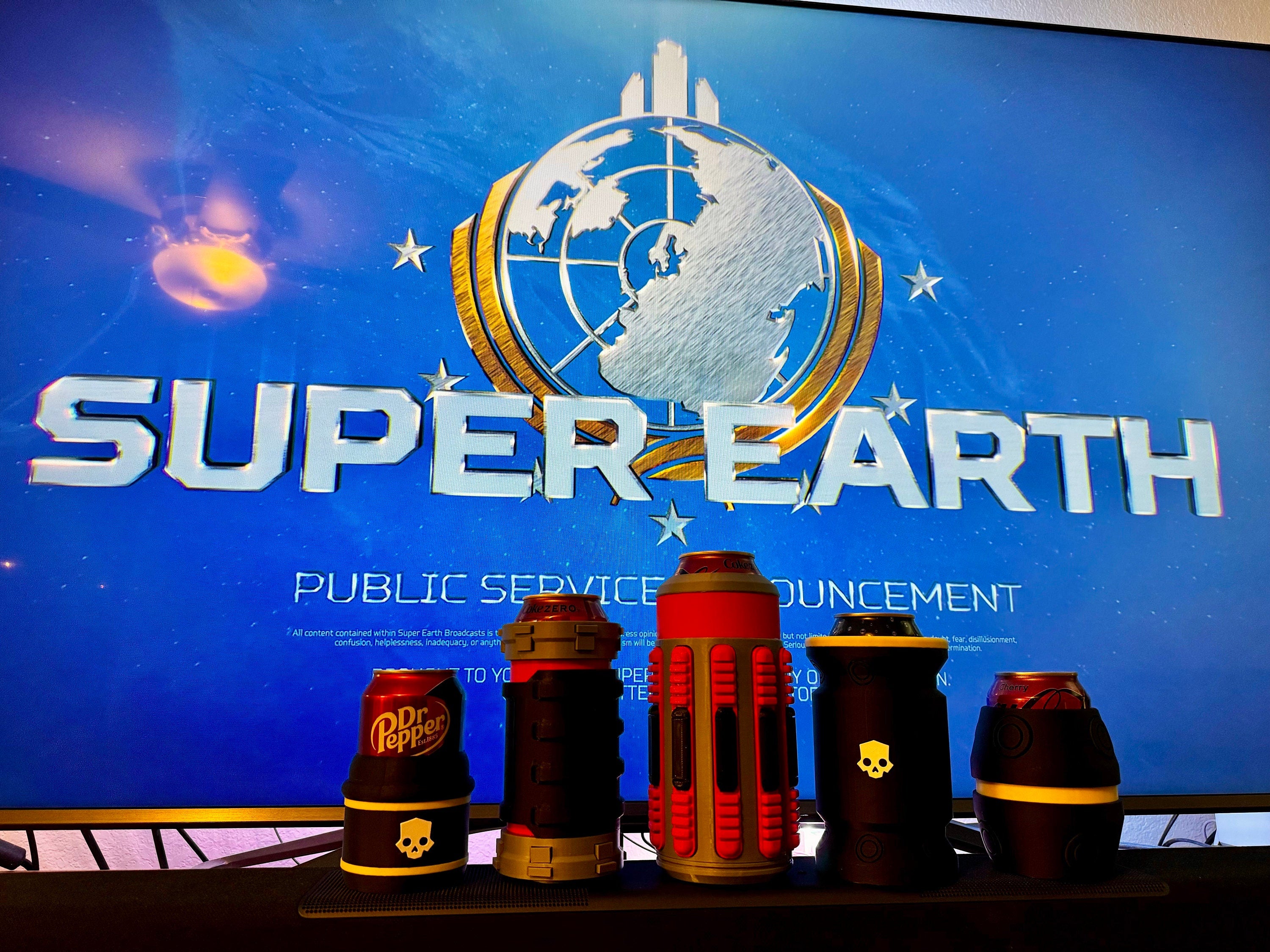 Helldivers 2 Can Sleeve Sweet Liber-Tea | Toy Video Game Replica | Not Real Working | 3D Printed | In Color | Non Functional | For Democracy